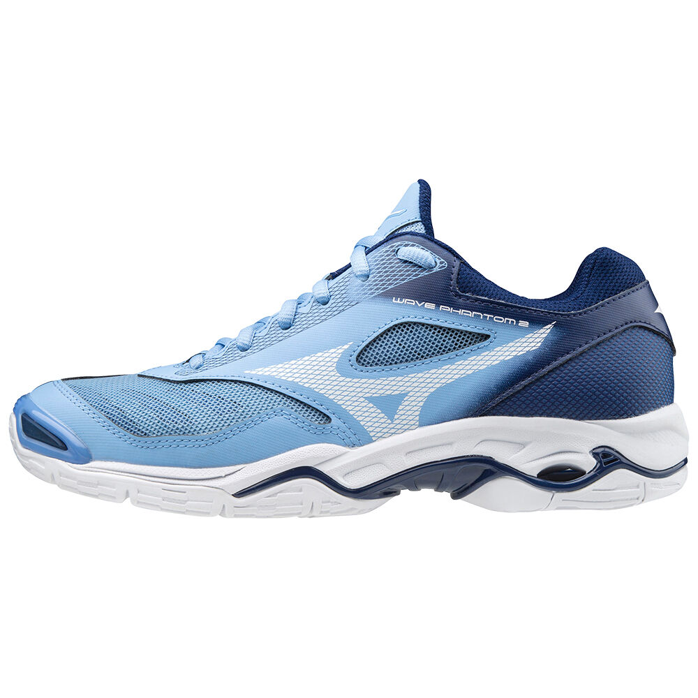 Mizuno Wave Phantom 2 - Bayan Hentbol Ayakkabısı - Mavi/Beyaz Türkiye (IZPXRE-971)